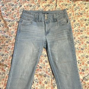 Light Wash High Waisted Skinny Womans Jeans, Size 8